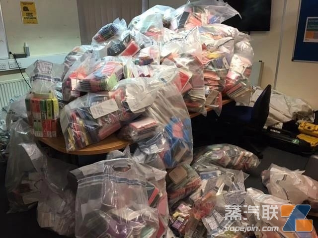 英國查獲5000支價值50000英鎊非法電子煙