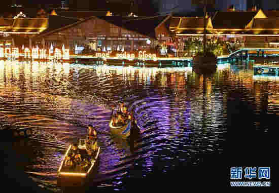 （新華視界）（1）云南景洪：瀾滄江畔夜色誘人