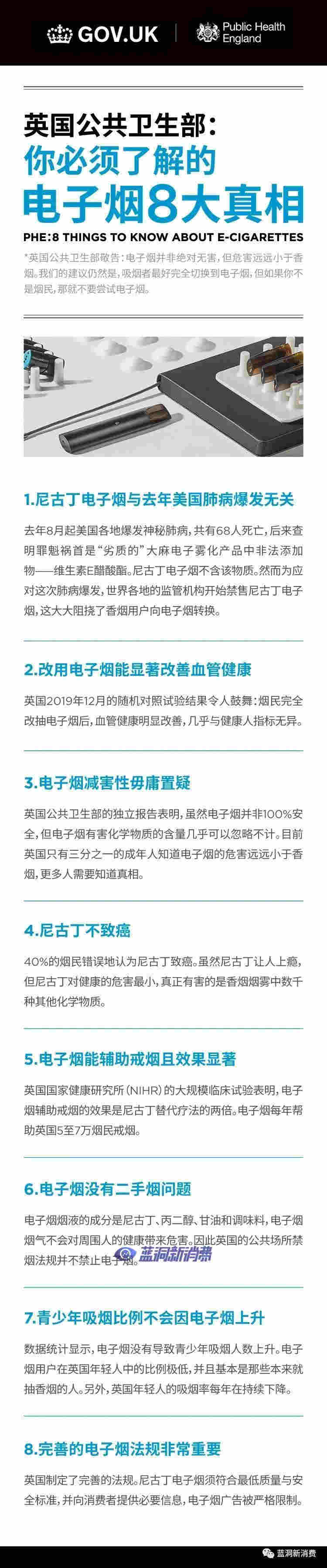 從衛健委援引7年前研究證明電子煙危害說開去：英國關于電子煙的八大真相與四大事實 